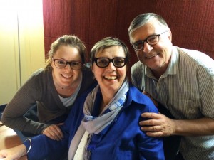 Photo : Catherine Trudeau, Clotilde Seille et Michel Laval en studio